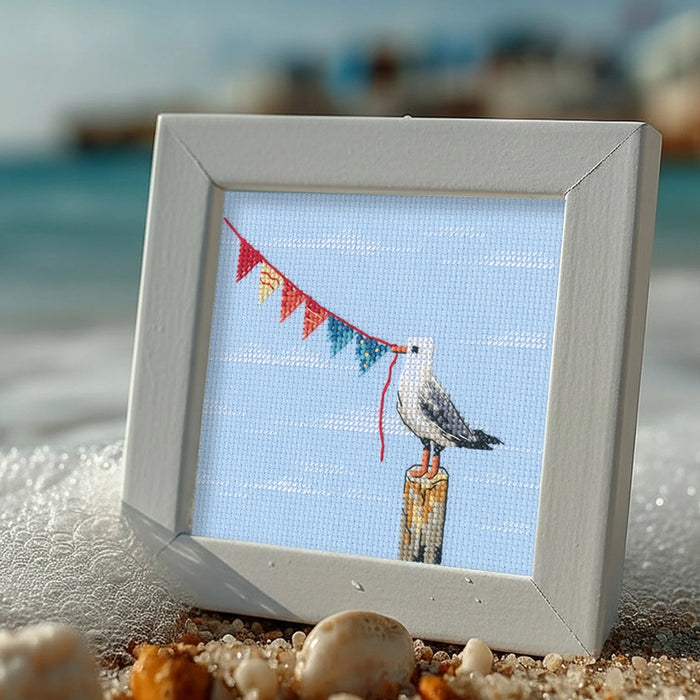 RTO Cross-Stitch Kit- 'Seagull With Flags' (M1107)